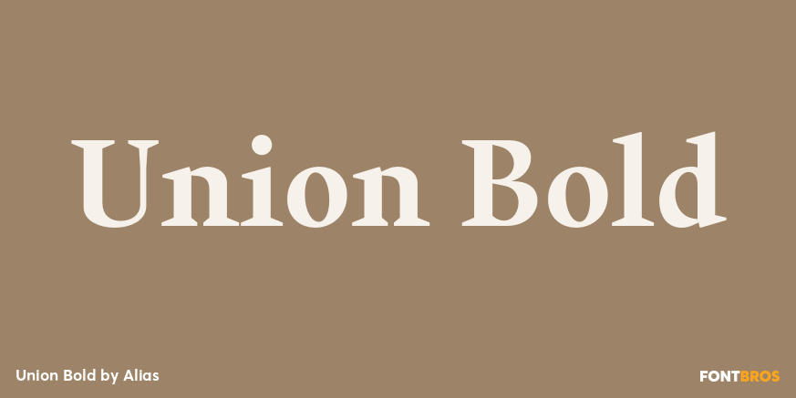 Union Bold Font Poster #1