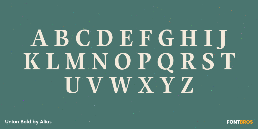 Union Bold Font Poster #2