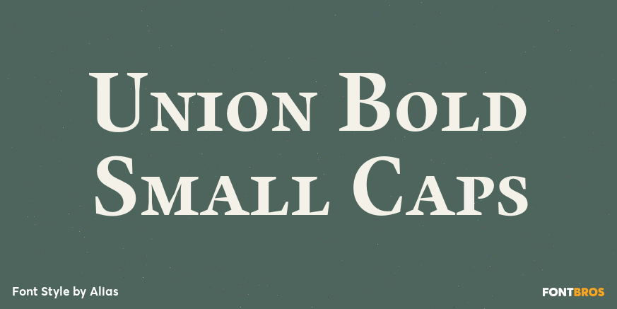 Union Bold Small Caps Font Poster #1
