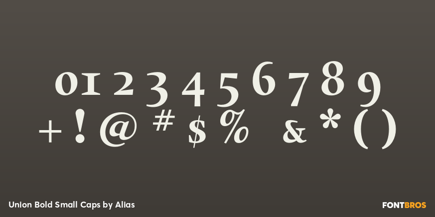 Union Bold Small Caps Font Poster #1