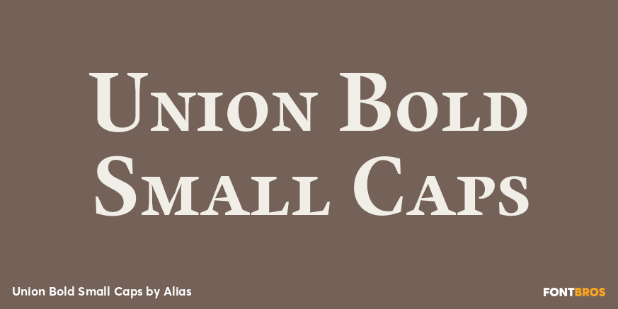 Union Bold Small Caps Font Poster #1
