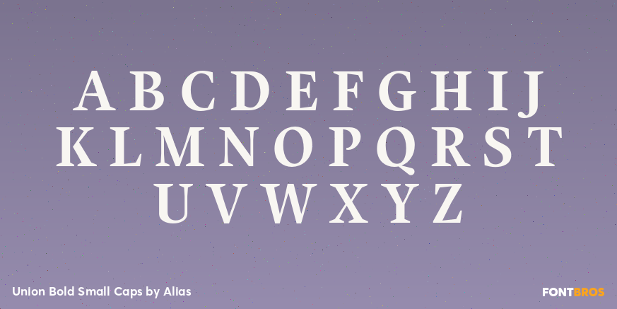 Union Bold Small Caps Font Poster #2