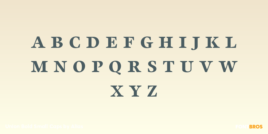 Union Bold Small Caps Font Poster #3