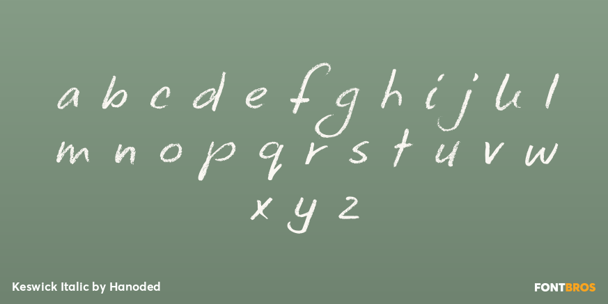 Keswick Italic Font Poster #3