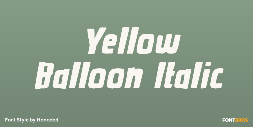 Yellow Balloon Italic Font Poster #1