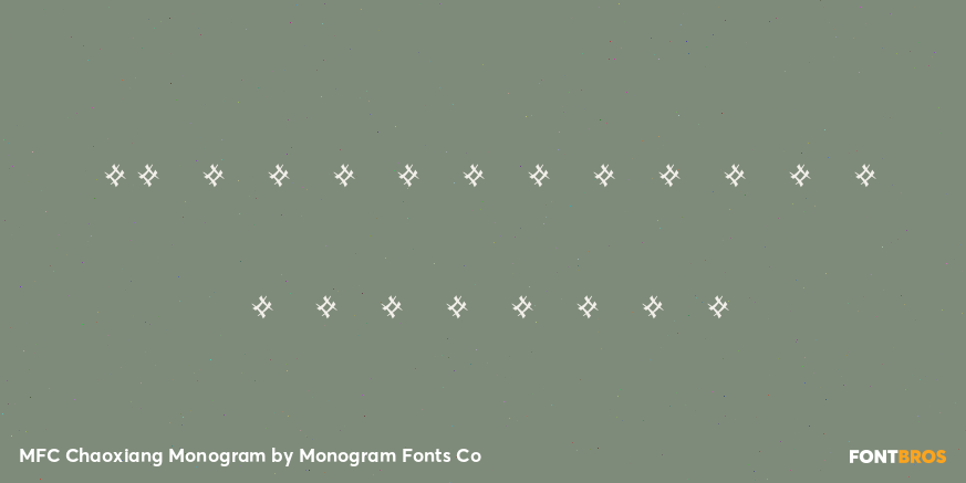 MFC Chaoxiang Monogram Font Poster #1