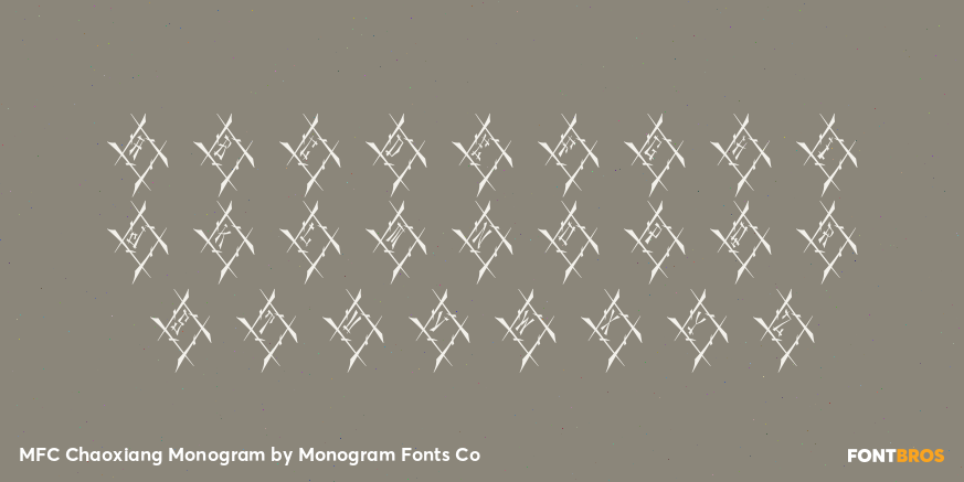 MFC Chaoxiang Monogram Font Poster #1