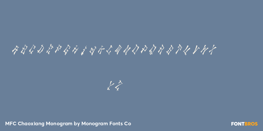 MFC Chaoxiang Monogram Font Poster #1