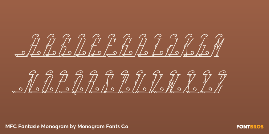 MFC Fantasie Monogram Font Poster #3