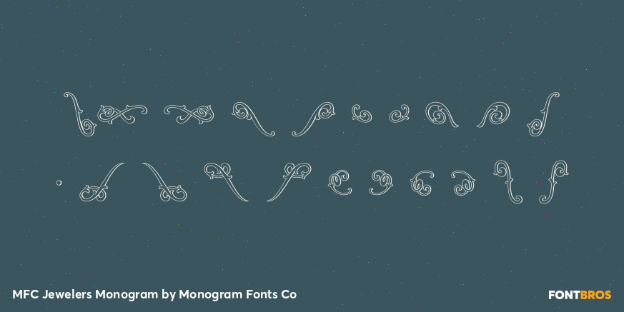MFC Jewelers Monogram Font Poster #1