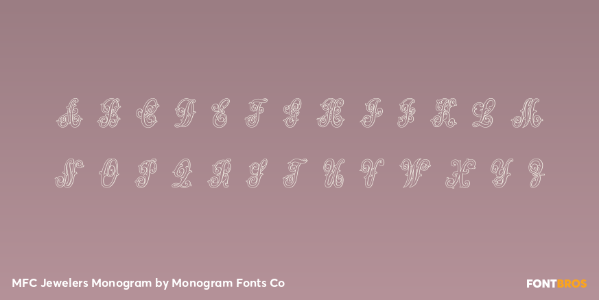 MFC Jewelers Monogram Font Poster #1
