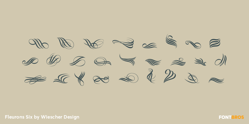 Fleurons Six Font Poster #3