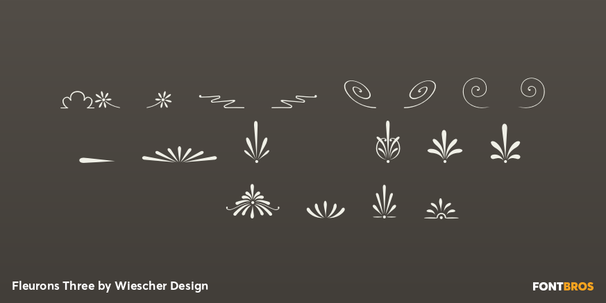 Fleurons Three Font Poster #4