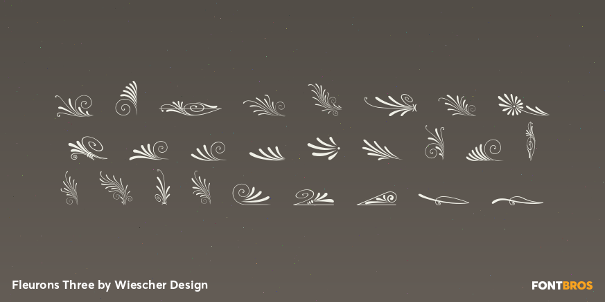 Fleurons Three Font Poster #1