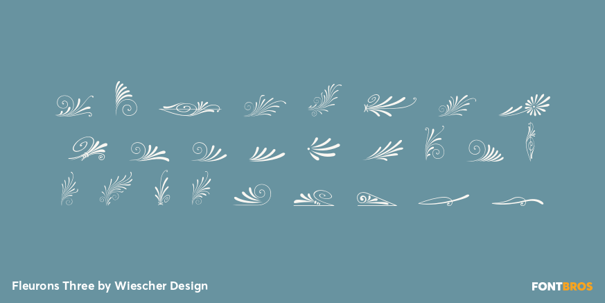 Fleurons Three Font Poster #1