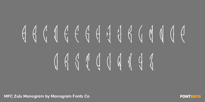 MFC Zulu Monogram Font Poster #2