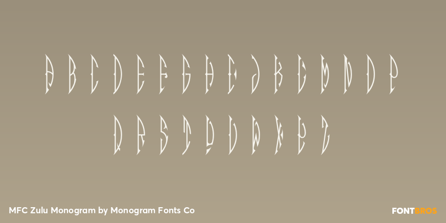 MFC Zulu Monogram Font Poster #3