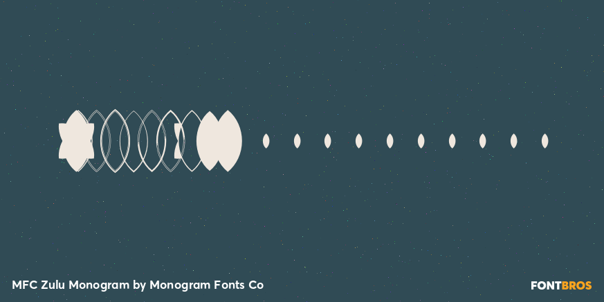 MFC Zulu Monogram Font Poster #4