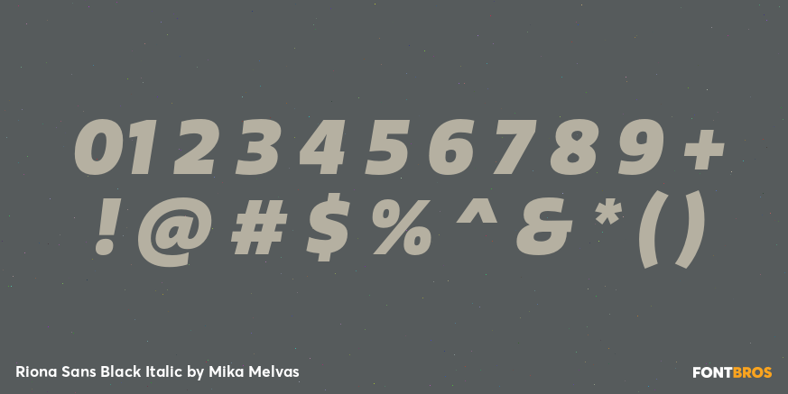 Riona Sans Black Italic Font Poster #1