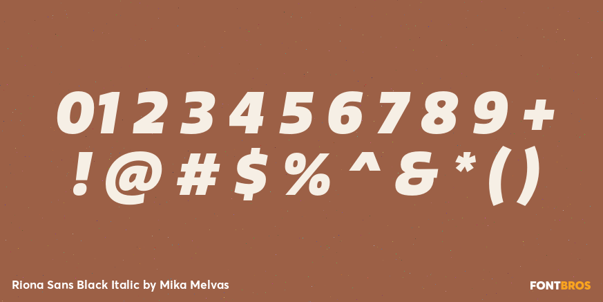 Riona Sans Black Italic Font Poster #4