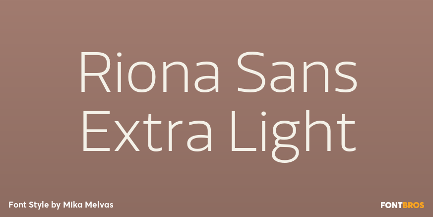 Riona Sans Extra Light Font Poster #1
