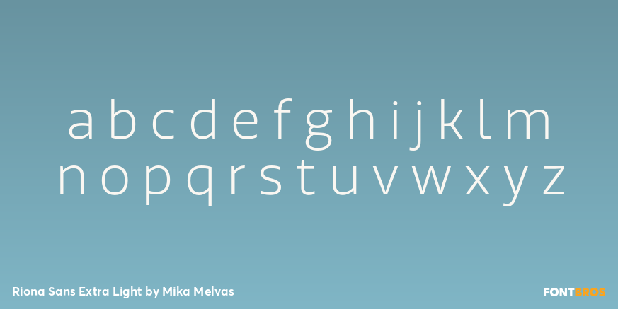 Riona Sans Extra Light Font Poster #3