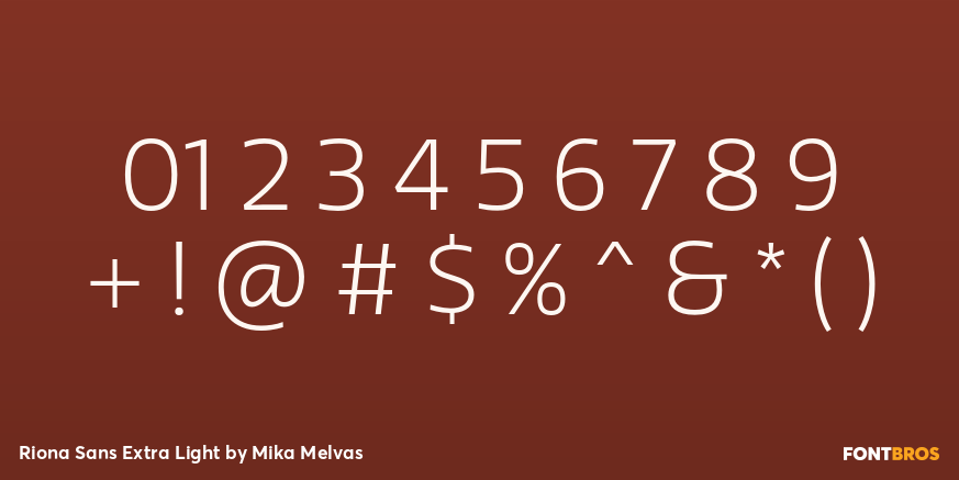 Riona Sans Extra Light Font Poster #4