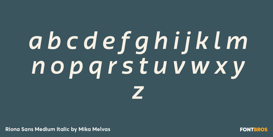 Riona Sans Medium Italic Font Poster #3