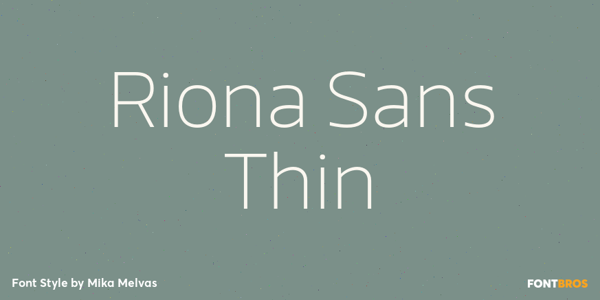 Riona Sans Thin Font Poster #1