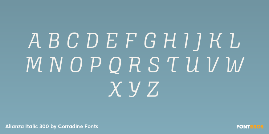 Alianza Italic 300 Font Poster #1