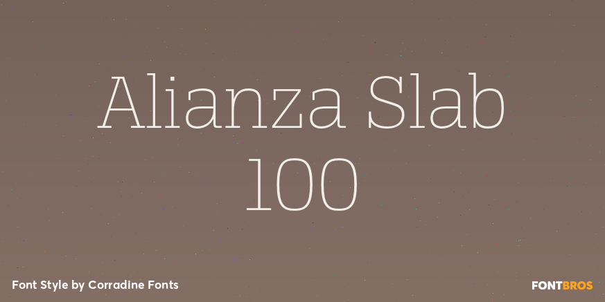 Alianza Slab 100 Font Poster #1