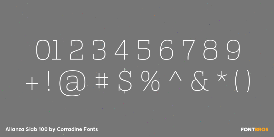 Alianza Slab 100 Font Poster #1