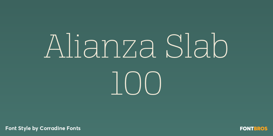 Alianza Slab 100 Font Poster #1