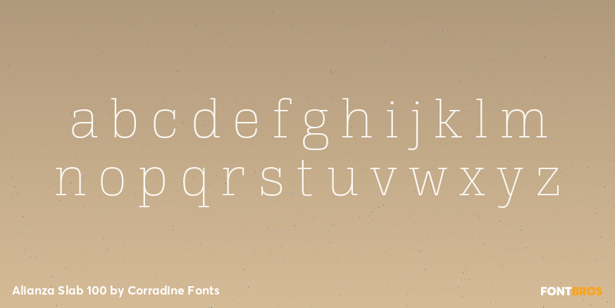 Alianza Slab 100 Font Poster #1