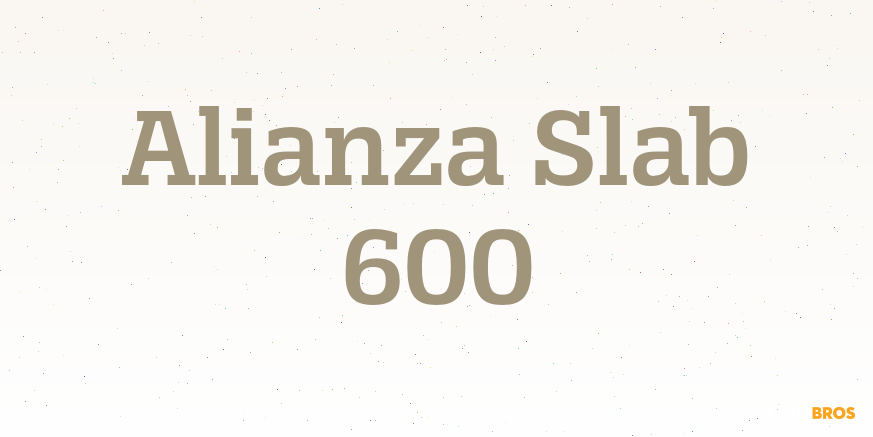 Alianza Slab 600 Font Poster #1