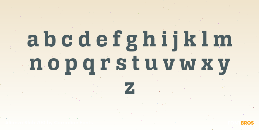 Alianza Slab 700 Font Poster #1