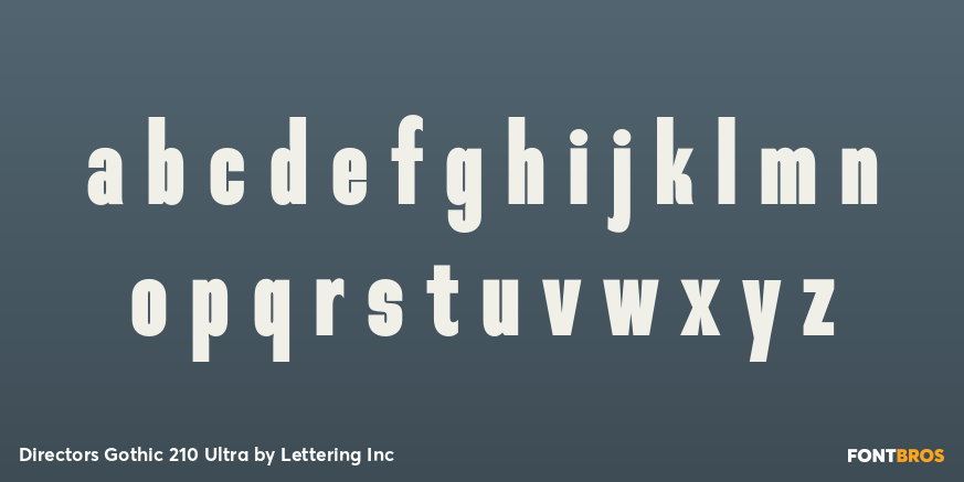 Directors Gothic 210 Ultra Font Poster #3