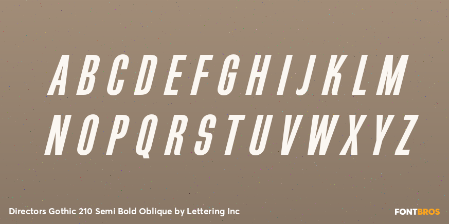 Directors Gothic 210 Semi Bold Oblique Font Poster #2