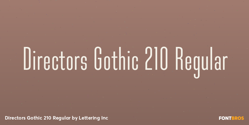 Directors Gothic 210 Regular Poster