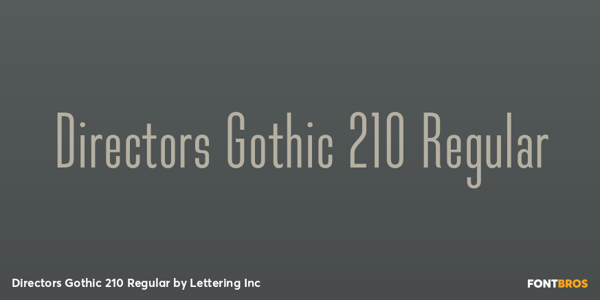 Directors Gothic 210 Regular Poster