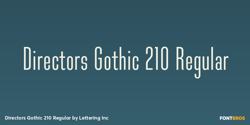 Directors Gothic 210 Regular Poster