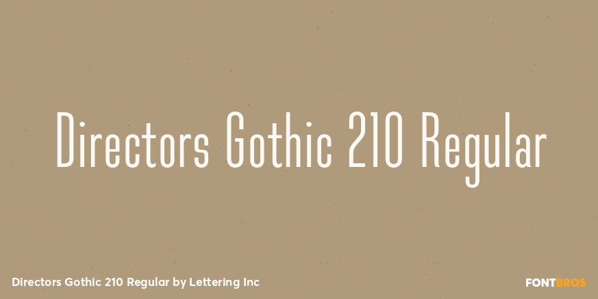 Directors Gothic 210 Regular Poster