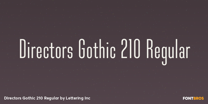 Directors Gothic 210 Regular Poster