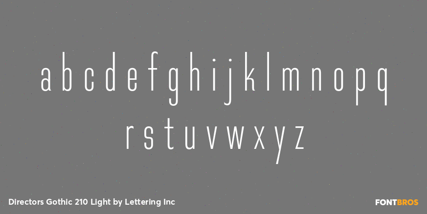 Directors Gothic 210 Light Font Poster #3
