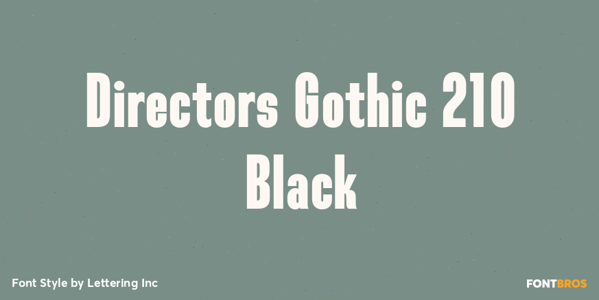 Directors Gothic 210 Black Poster