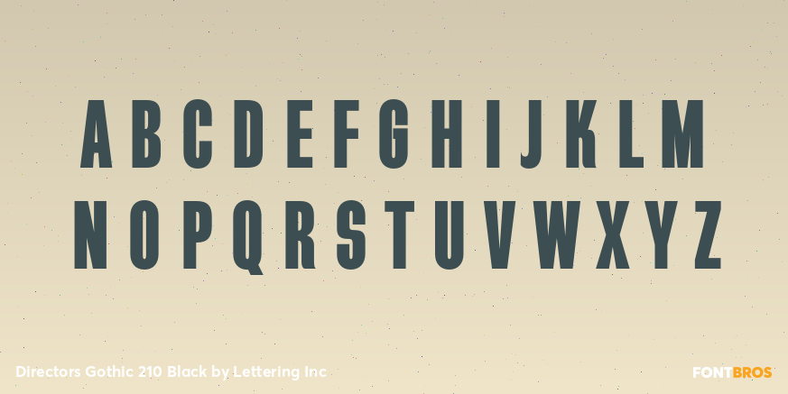 Directors Gothic 210 Black Font Poster #2