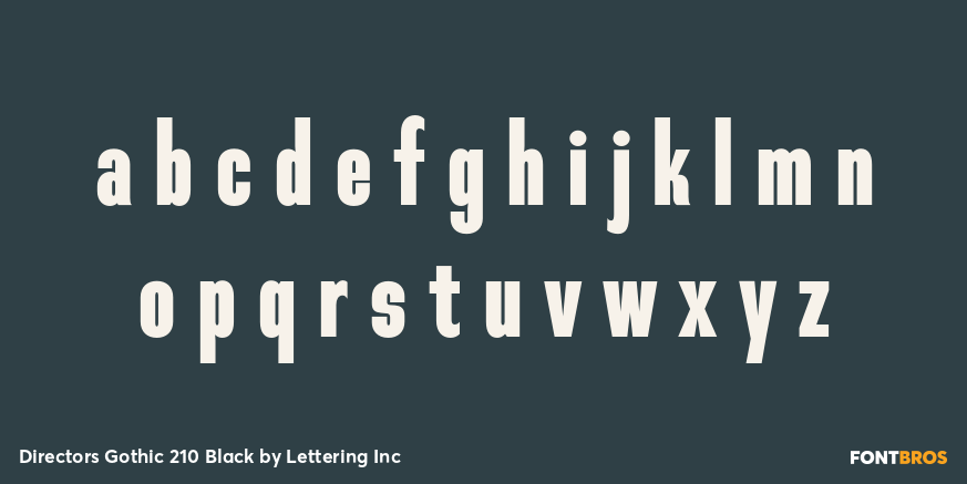 Directors Gothic 210 Black Font Poster #3