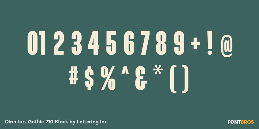 Directors Gothic 210 Black Font Poster #4