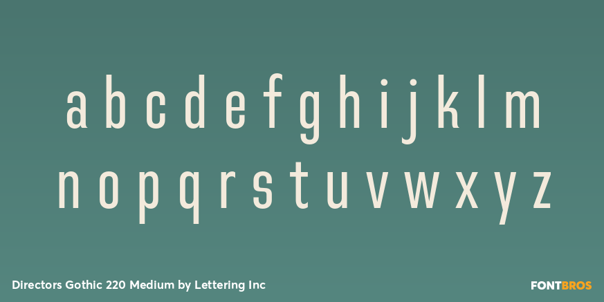 Directors Gothic 220 Medium Font Poster #3