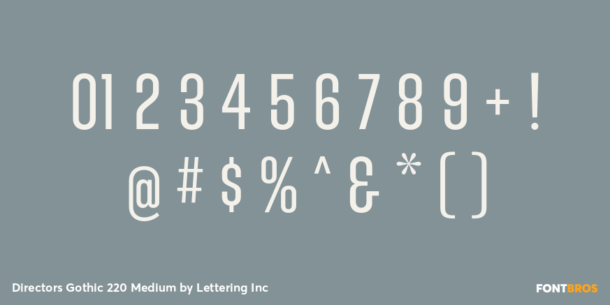 Directors Gothic 220 Medium Font Poster #4